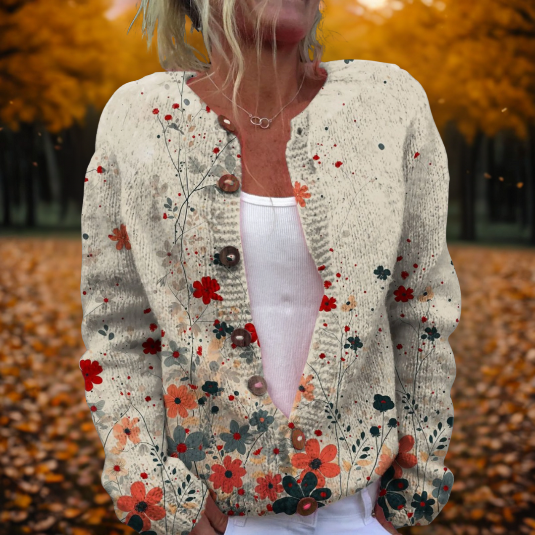 Women's Effortlessly Stylish Beige Knit Cardigan