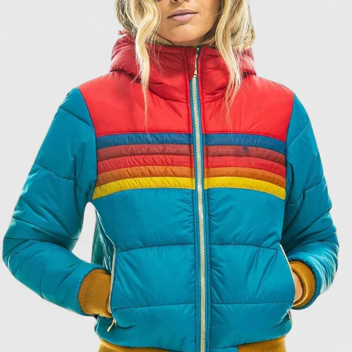 Women's Trendy Cropped Quilted Bomber Jacket