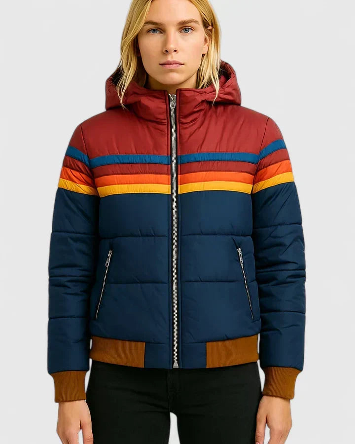Women's Trendy Cropped Quilted Bomber Jacket