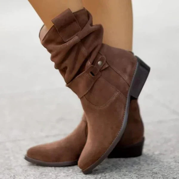 Women's Timeless Comfortable Ankle Boots with Block Heel