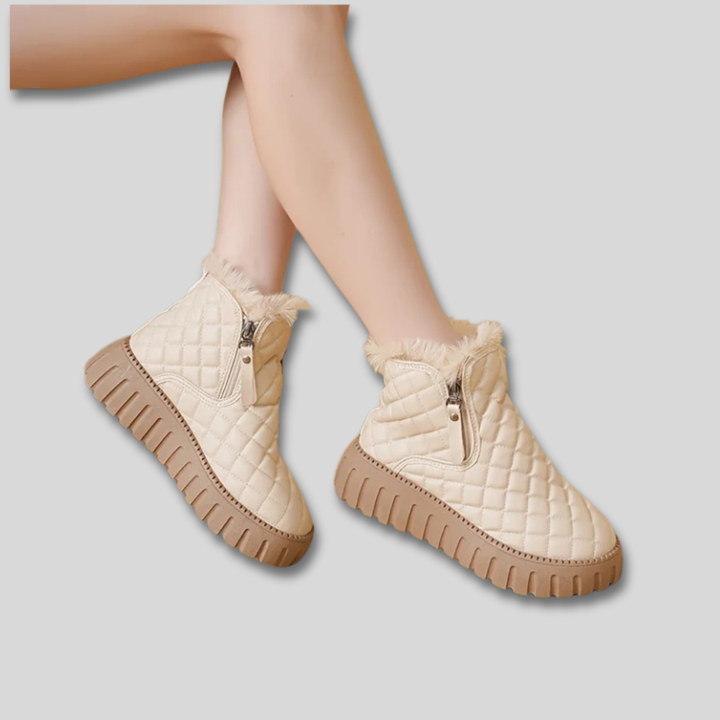Women's Cosy Quilted Winter Ankle Boots