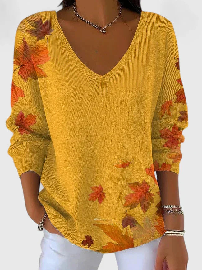 Women's Elegant V Neck Jumper