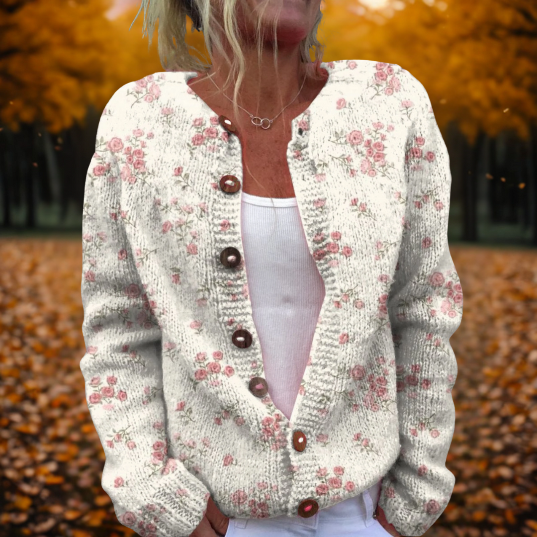 Women's Effortlessly Stylish Chunky Knit Cardigan with Button-Up Front