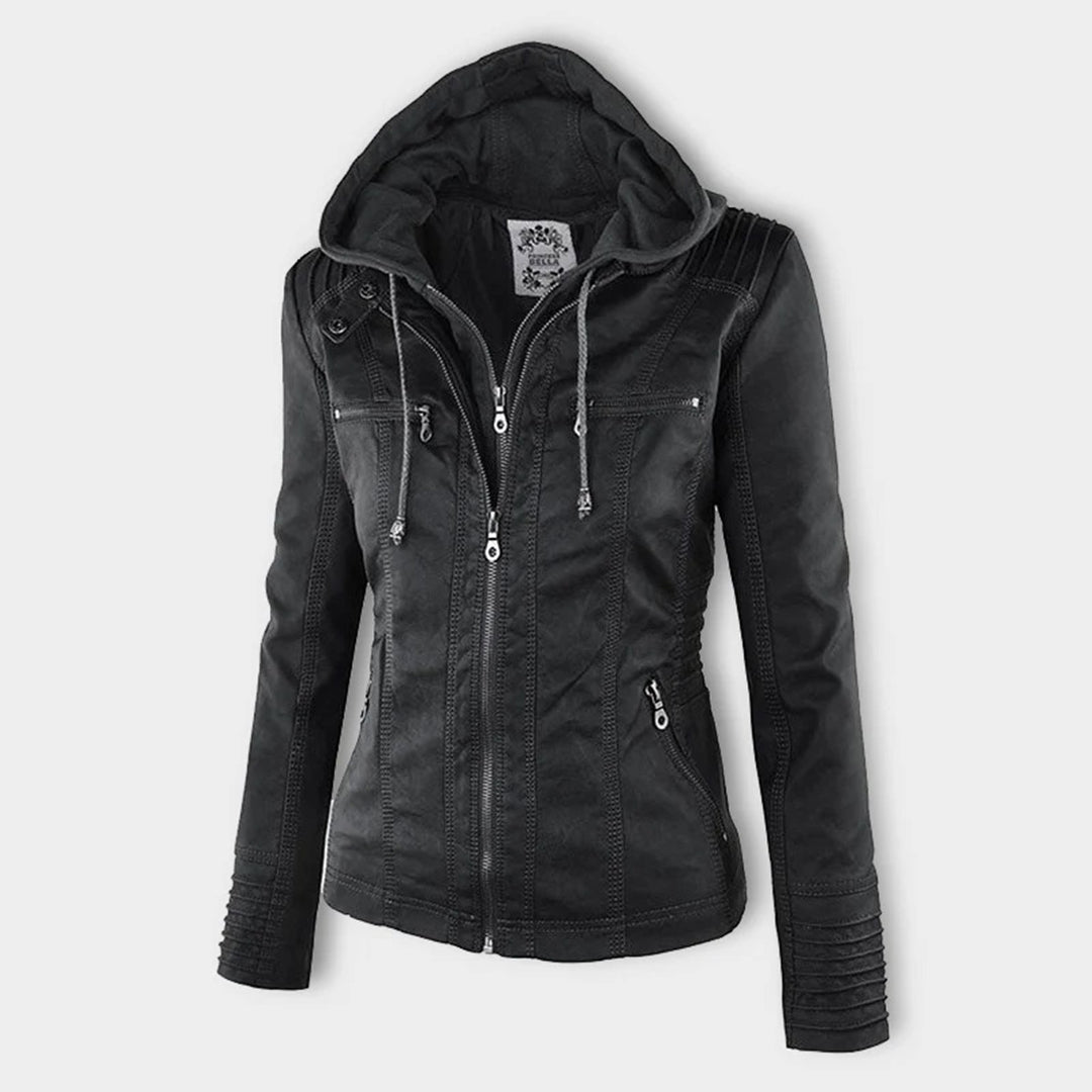 Women's Stylish Faux Leather Jacket