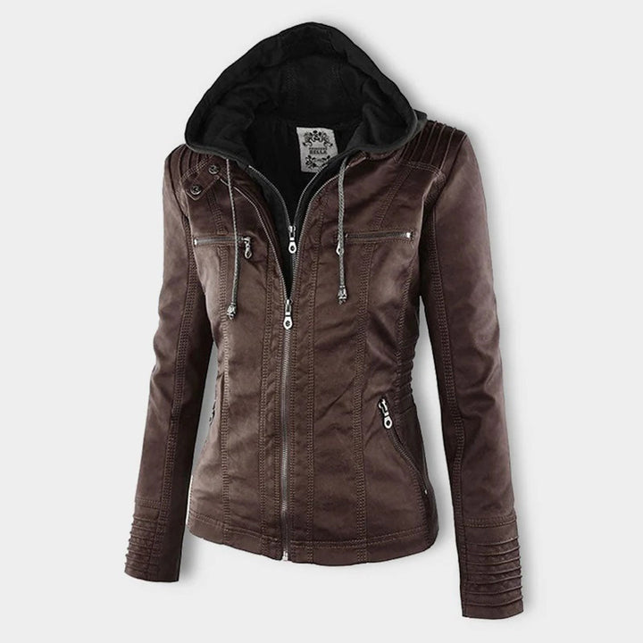 Women's Stylish Faux Leather Jacket