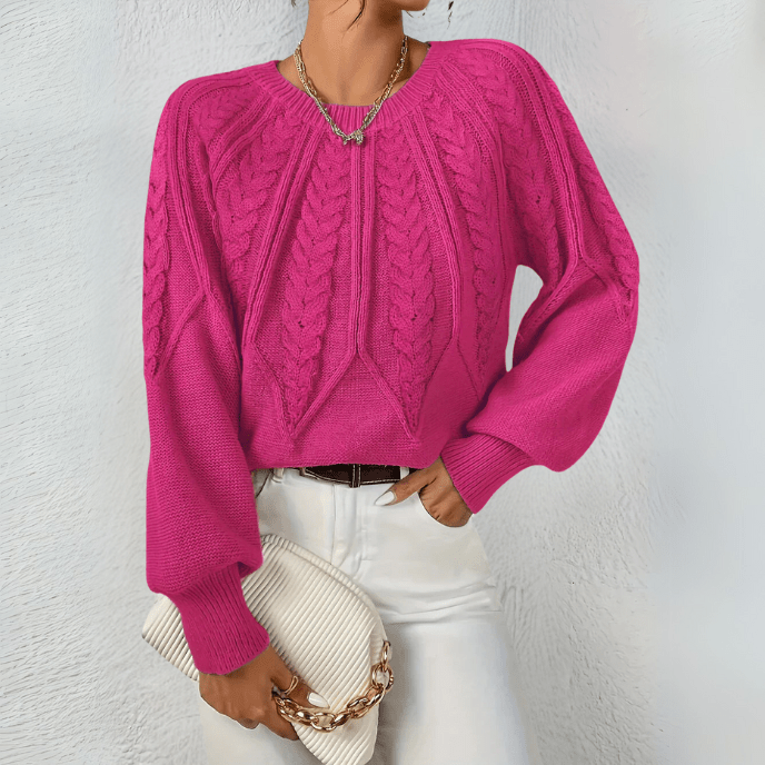Women's Pretty Cable Knit Jumper