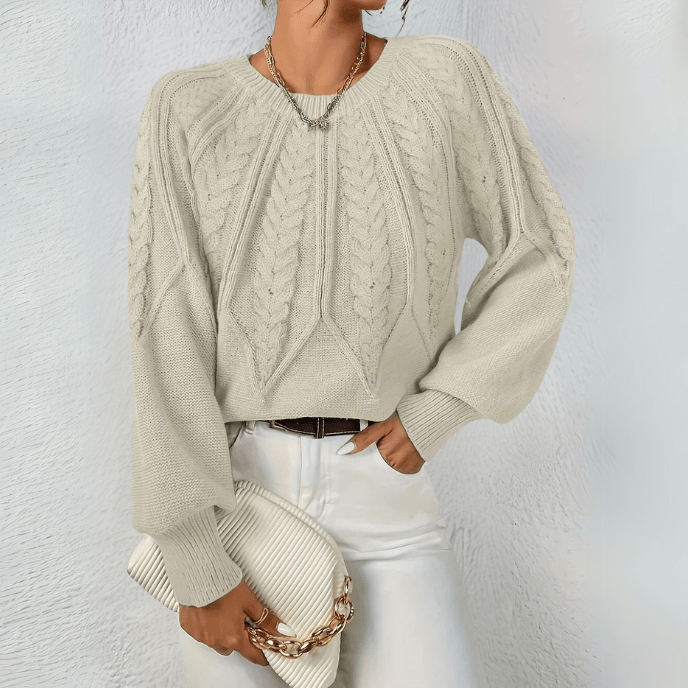 Women's Pretty Cable Knit Jumper