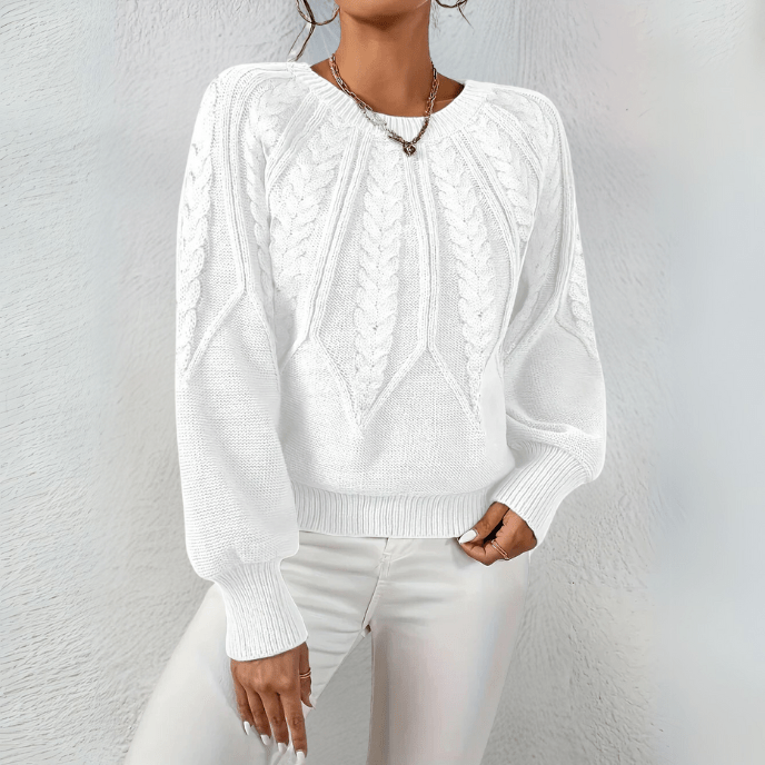Women's Pretty Cable Knit Jumper