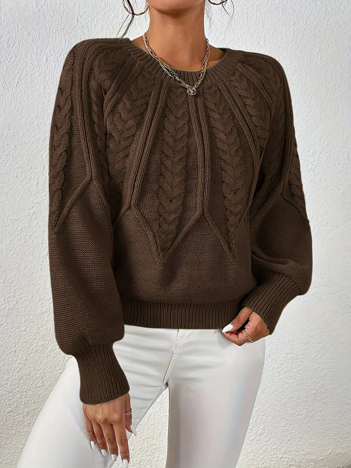 Women's Pretty Cable Knit Jumper