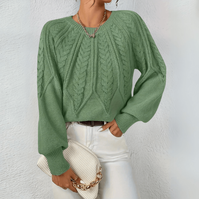 Women's Pretty Cable Knit Jumper