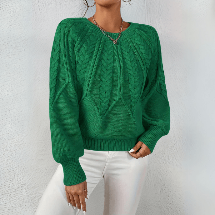 Women's Pretty Cable Knit Jumper
