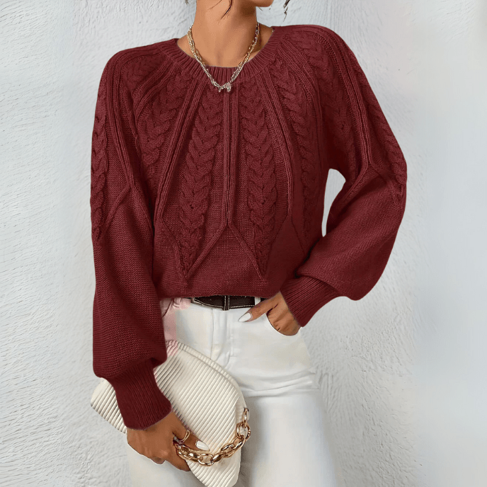 Women's Pretty Cable Knit Jumper