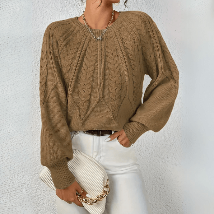 Women's Pretty Cable Knit Jumper