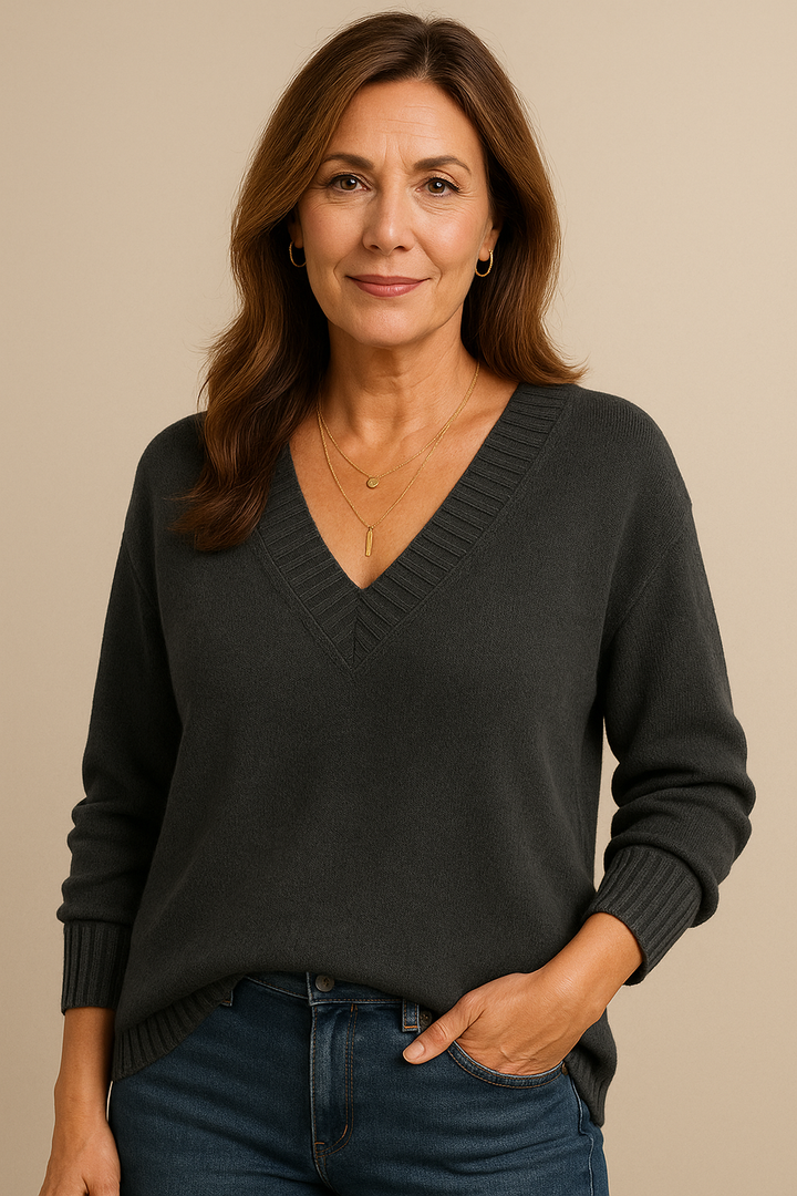 Women's Beautiful V Neck Knit Jumper