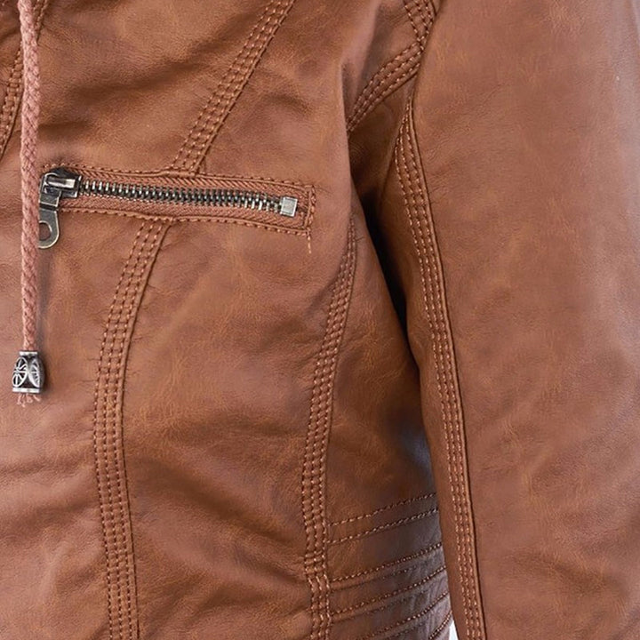 Women's Stylish Faux Leather Jacket