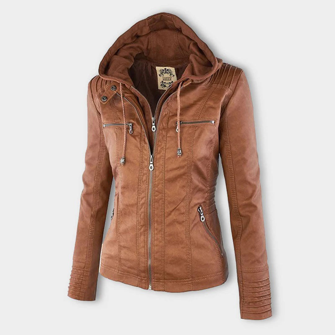 Women's Stylish Faux Leather Jacket