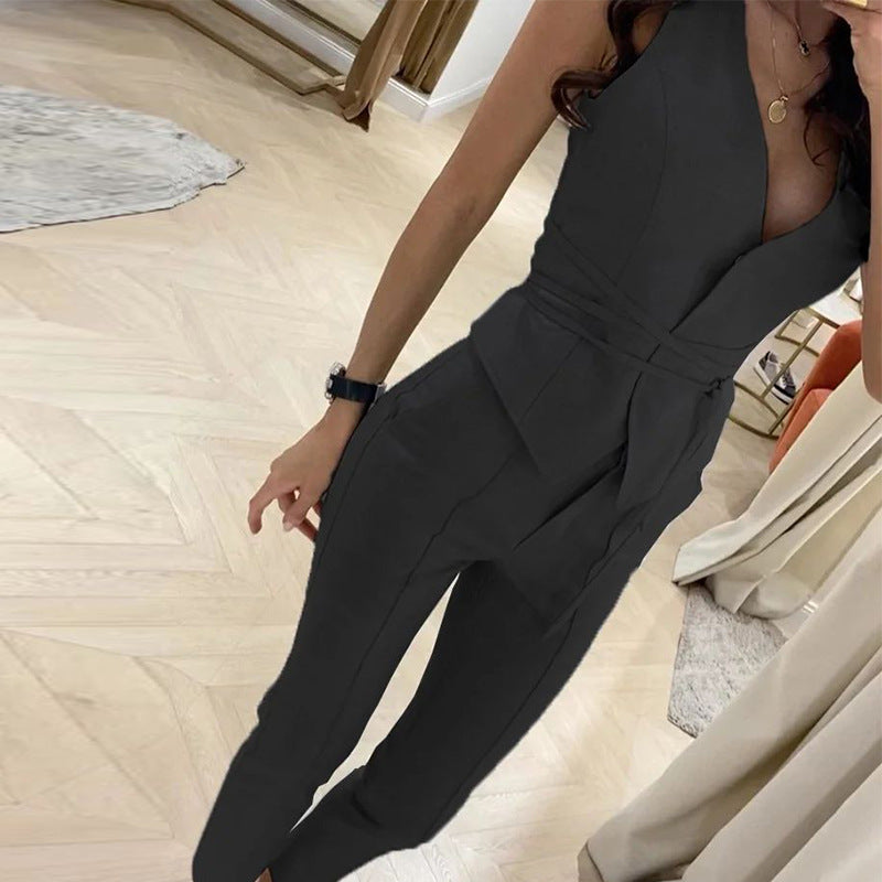 Women Clothing Suit Two Piece Vest Set