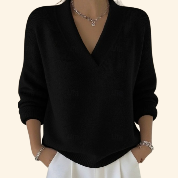 Women's Sophisticated Ribbed Knit Jumper