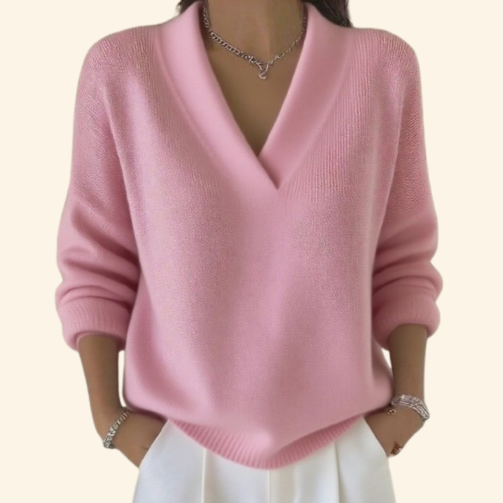 Women's Sophisticated Ribbed Knit Jumper