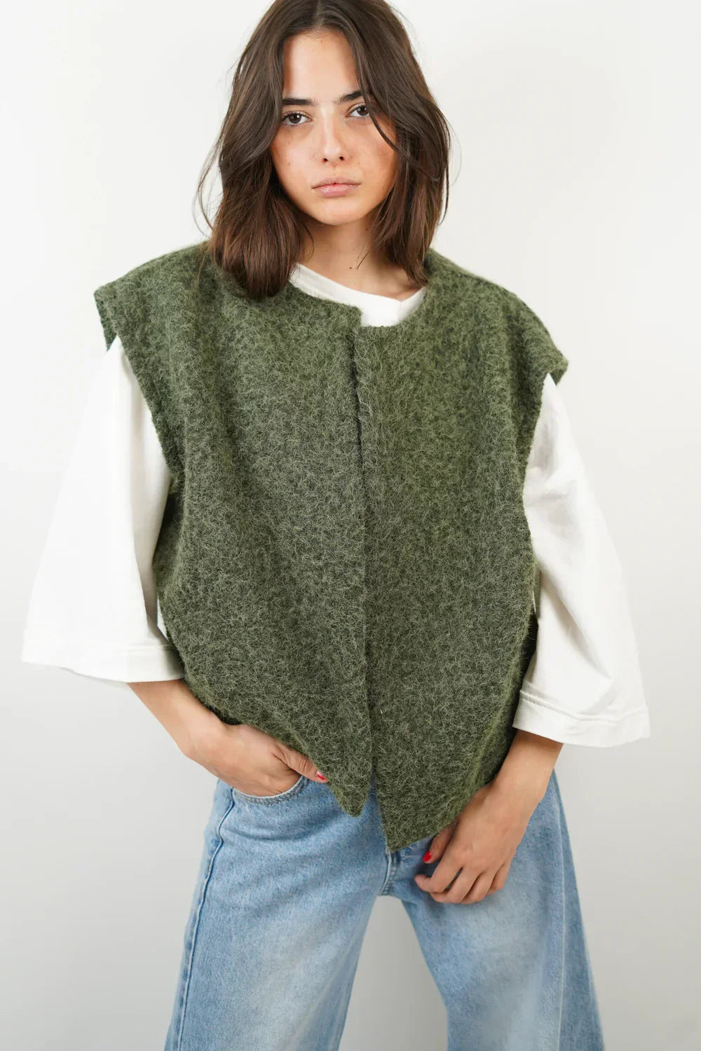 Women's Pretty Oversized Knit Vest