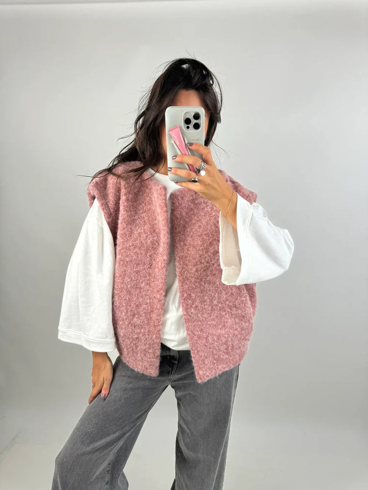 Women's Pretty Oversized Knit Vest