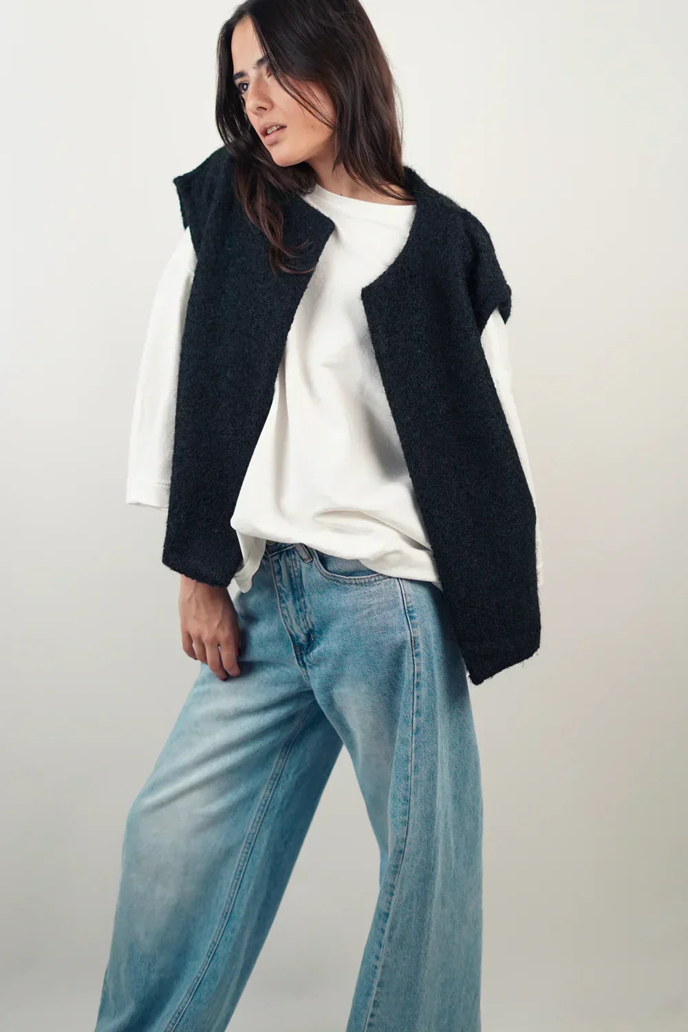 Women's Pretty Oversized Knit Vest