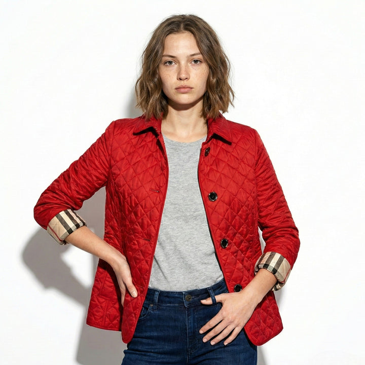 Women's Stylish Quilted Jacket with Stand Collar
