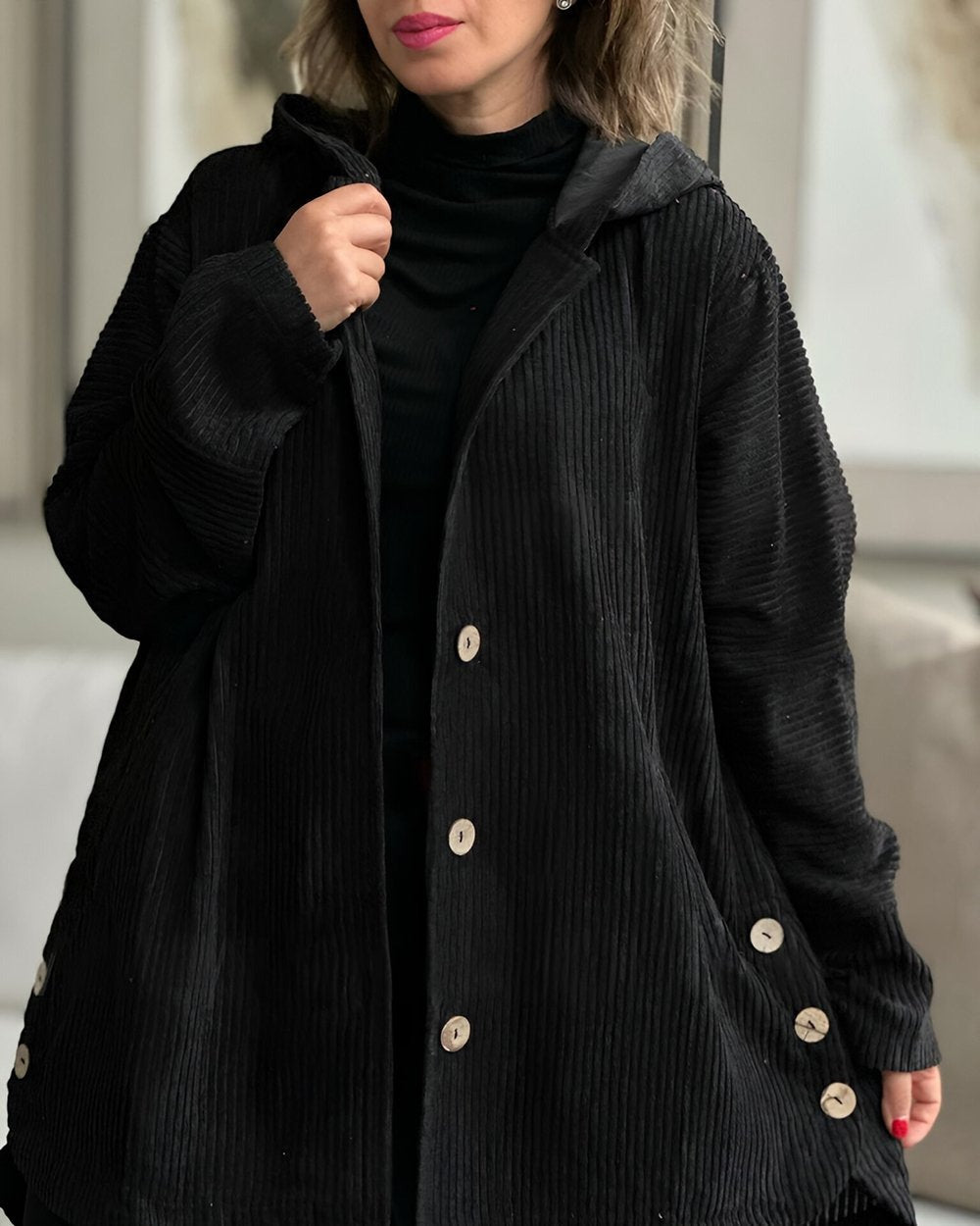 Women's Relaxed Hooded Fleece Jacket