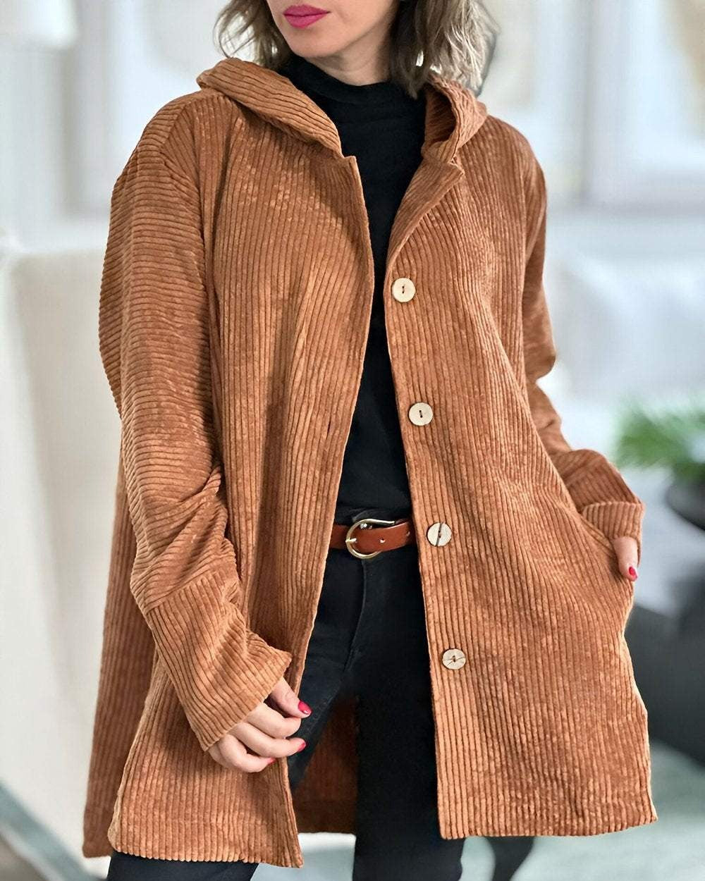 Women's Relaxed Hooded Fleece Jacket
