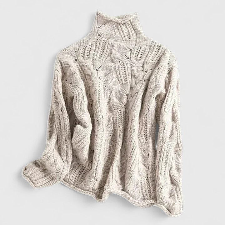 Women's Elegant Cable Knit Jumper
