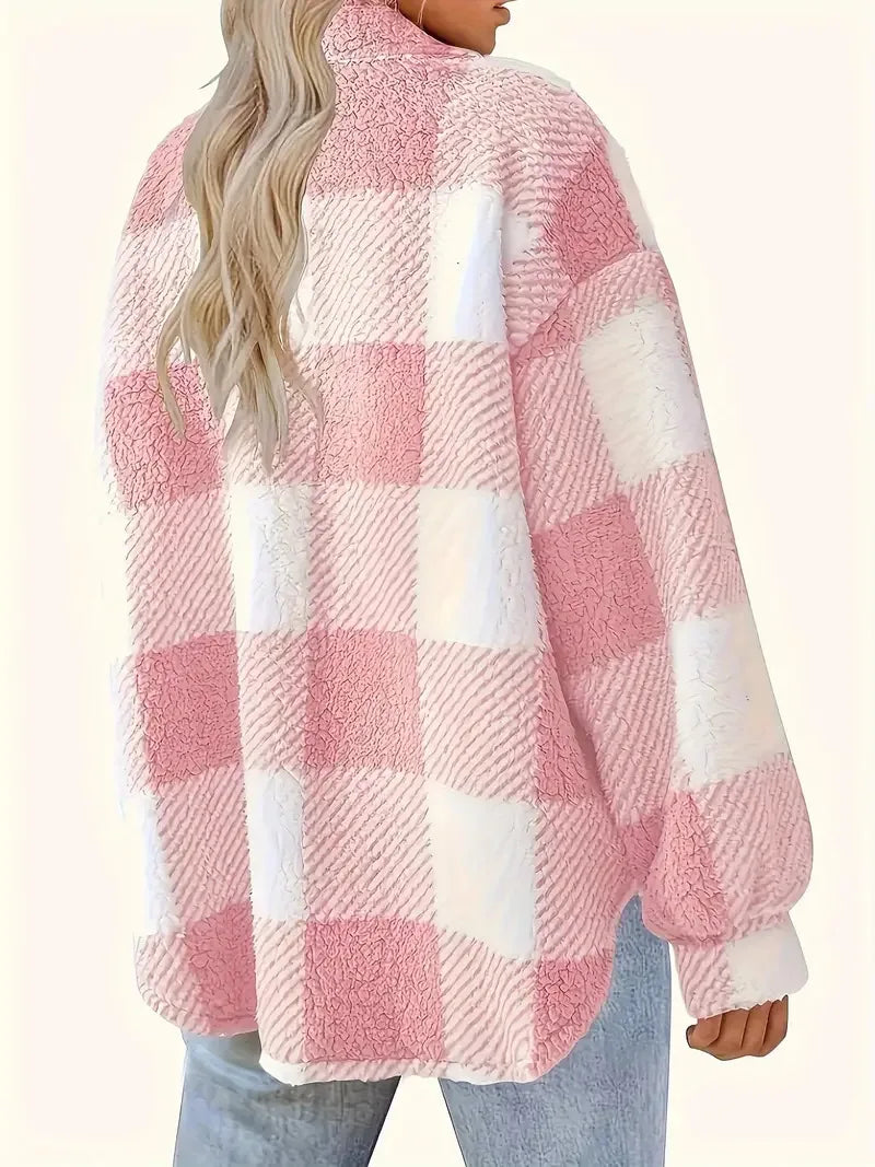 Women's Smart Plaid Fleece Jacket