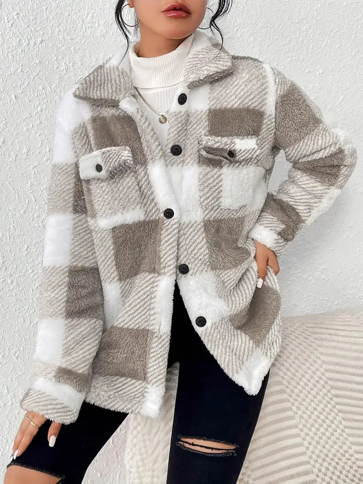Women's Smart Plaid Fleece Jacket
