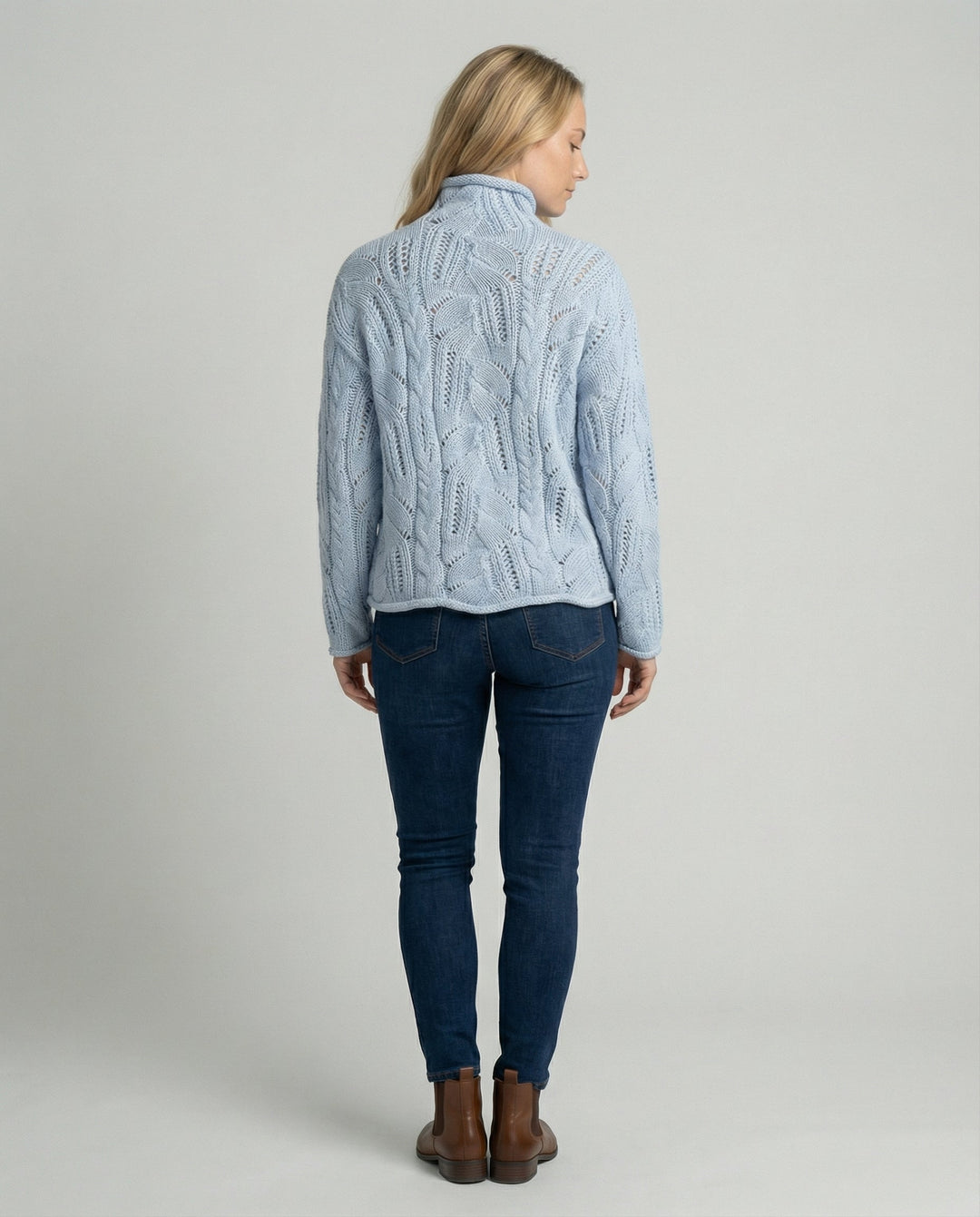 Women's Cosy Cable Knit Turtleneck Jumper