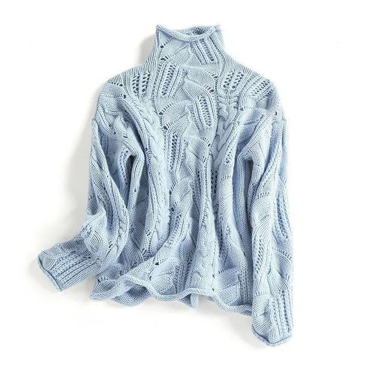 Women's Cosy Cable Knit Turtleneck Jumper