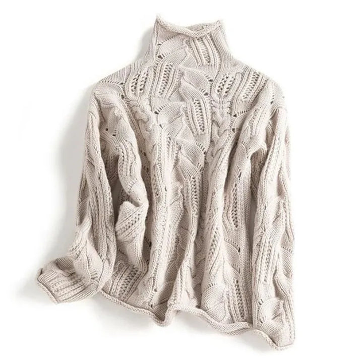 Women's Cosy Cable Knit Turtleneck Jumper