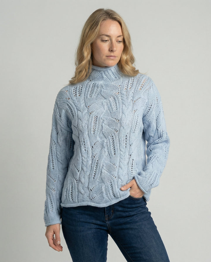Women's Cosy Cable Knit Turtleneck Jumper