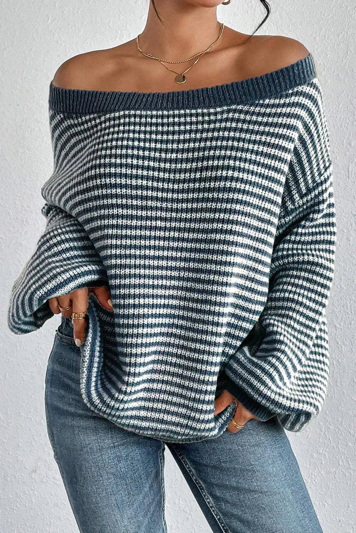 Women's Sophisticated Oversized Off Shoulder Knit Jumper