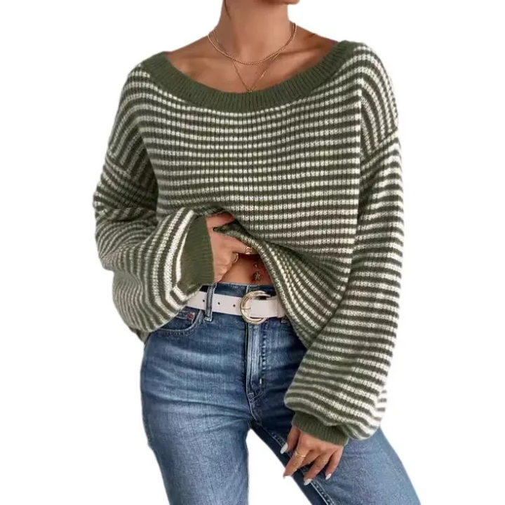 Women's Sophisticated Oversized Off Shoulder Knit Jumper