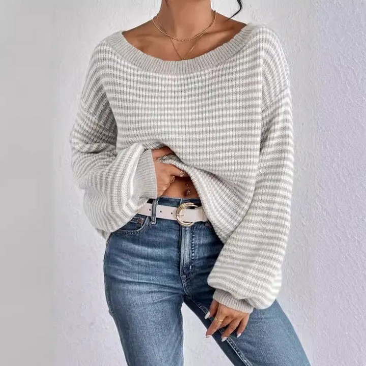 Women's Sophisticated Oversized Off Shoulder Knit Jumper