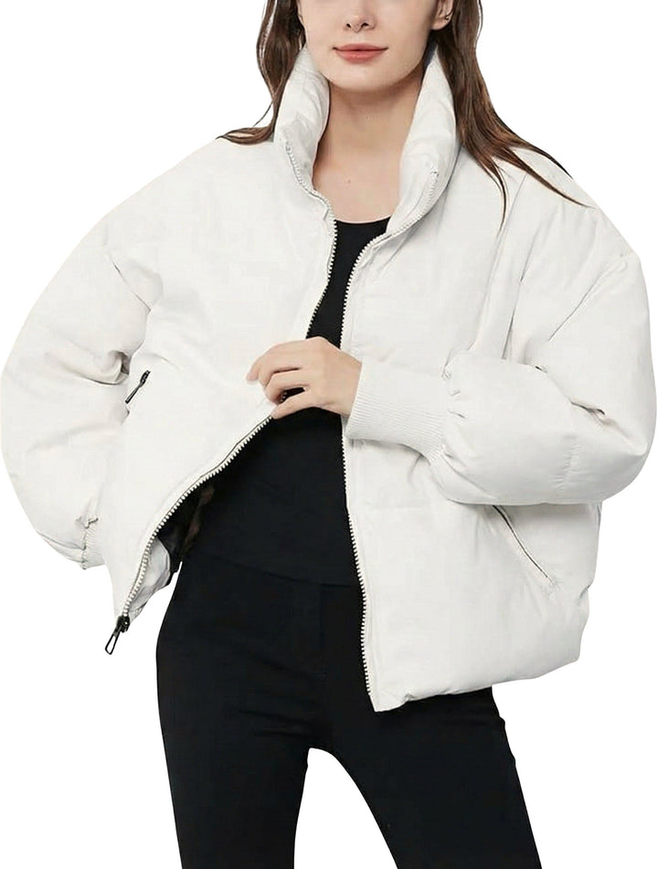 Women's Stylish Cropped Quilted Puffer Jacket