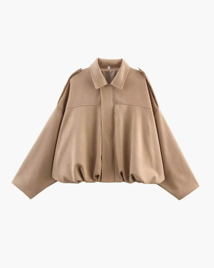 Women's Stylish Suede Bomber Jacket