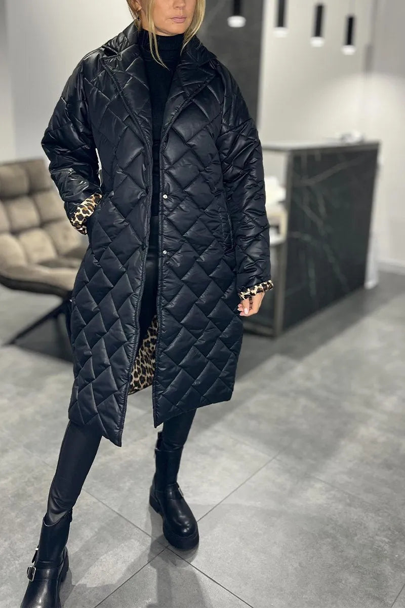 Women's Elegant Quilted Puffer Coat