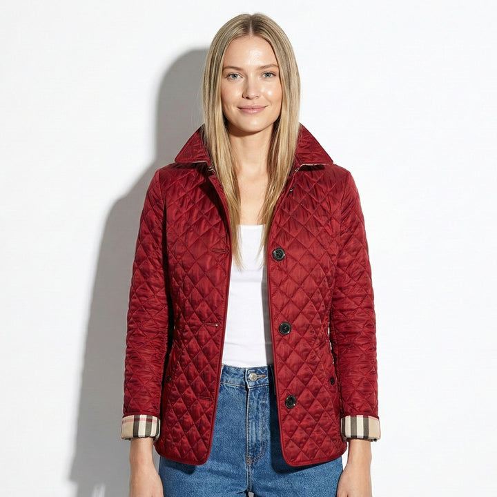 Women's Stylish Quilted Jacket with Stand Collar