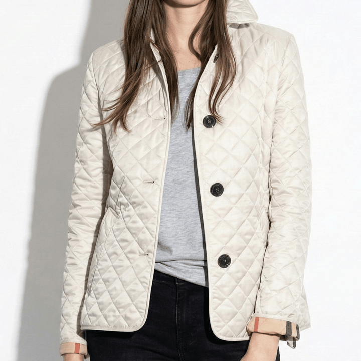 Women's Stylish Quilted Jacket with Stand Collar