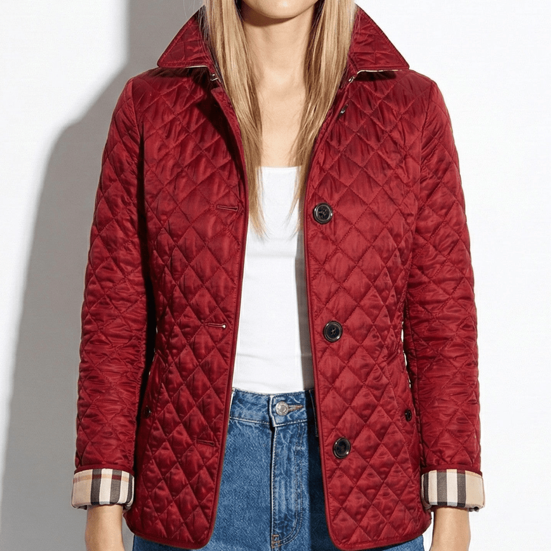 Women's Stylish Quilted Jacket with Stand Collar