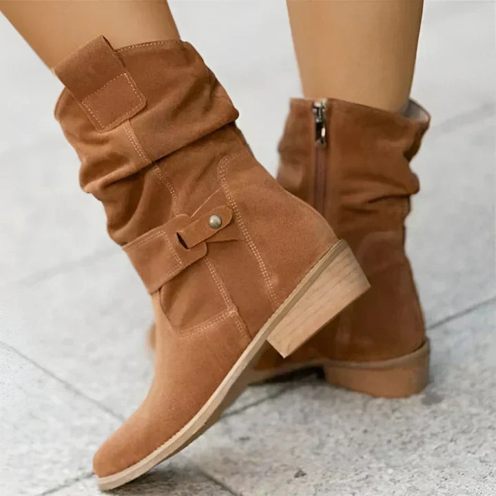 Women's Timeless Comfortable Ankle Boots with Block Heel
