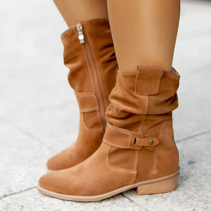 Women's Timeless Comfortable Ankle Boots with Block Heel