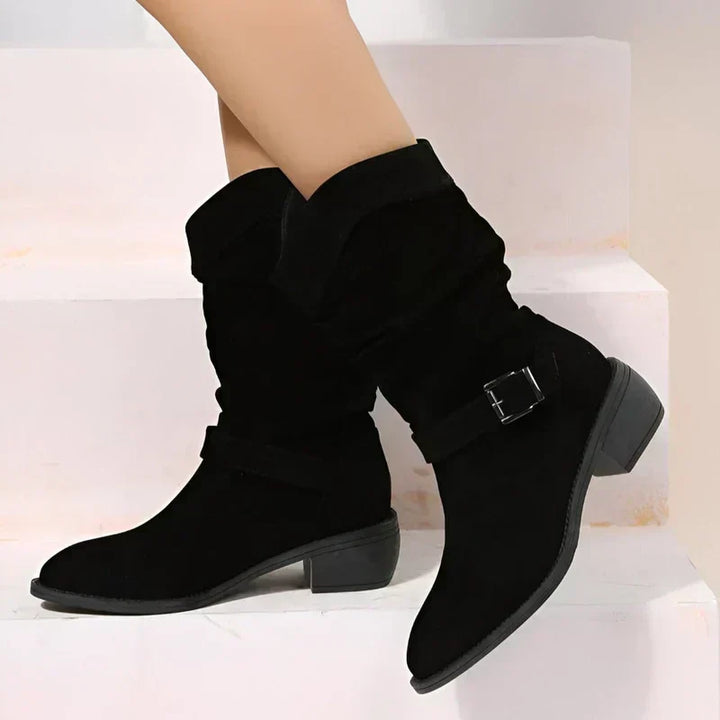 Women's Timeless Comfortable Ankle Boots with Block Heel