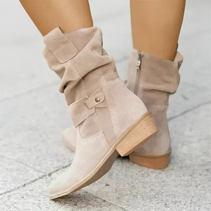 Women's Timeless Comfortable Ankle Boots with Block Heel